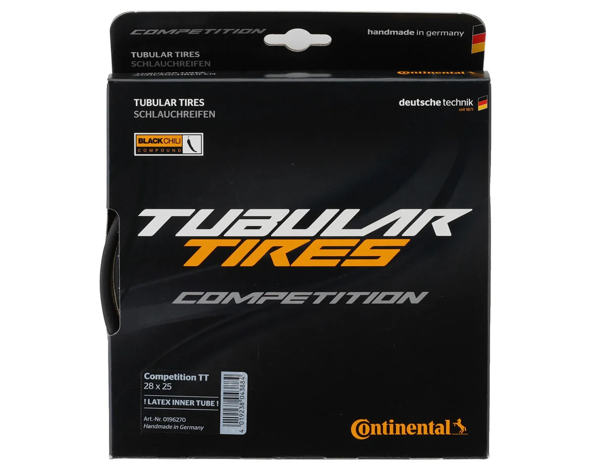 Continental Competition TT Tubular Road Tire (Black) (700c) (25mm) (Black Chili/Vectran Breaker) - view 2